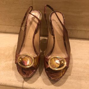 Beautiful gorgeous casadei sling back sandals